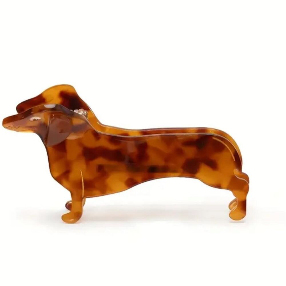 Dachshund Hair Claw Clip Weiner Dog